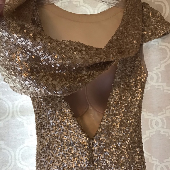 Sorella Vita Champagne Sequin Bridesmaid Dress - Picture 3 of 8